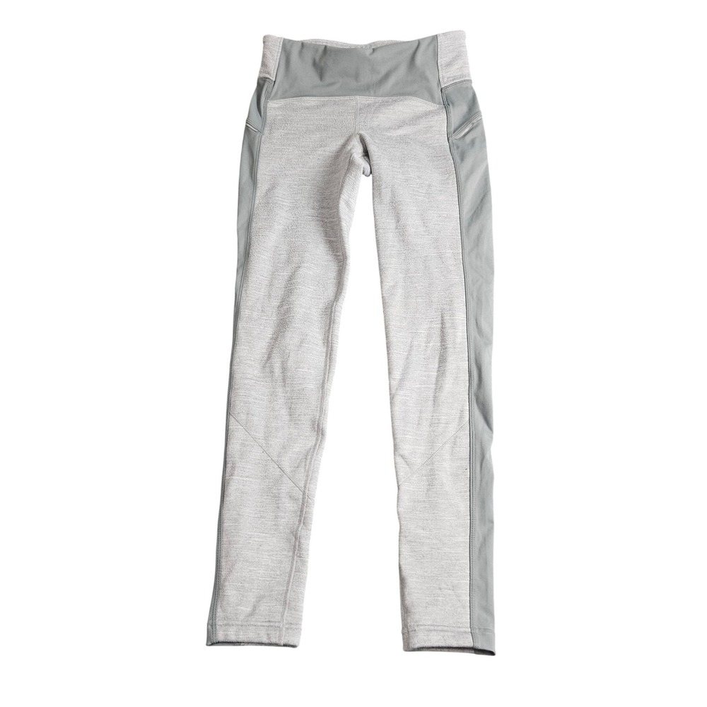 Athleta‎ Running Leggings Women Small Gray Space Dye Reflective Running Active